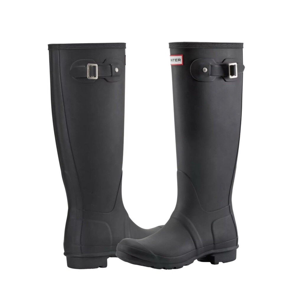 Hunter Women’s Size 5 Original Tall Black Adjustable Waterproof Rain Boots NIB